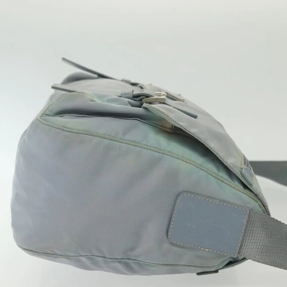 PRADA Shoulder Bag Nylon Light Blue Silver Auth ki5926 - Picture 5 of 15